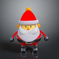 Cartoon Santa Claus Figure With Red Hat White Beard And Silver Boots