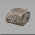 Natural Stone Block With Wooden Texture And Rough Natural Surface For Decor Projects