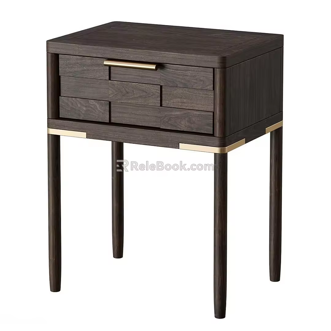 Bedside table minotti poliform bedside table 3d model