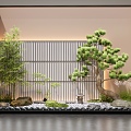 Japanese-style landscape sketch interior landscape 3d model