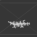 DNA Molecular Structure 3D Model With Red And Black Atoms On White Background