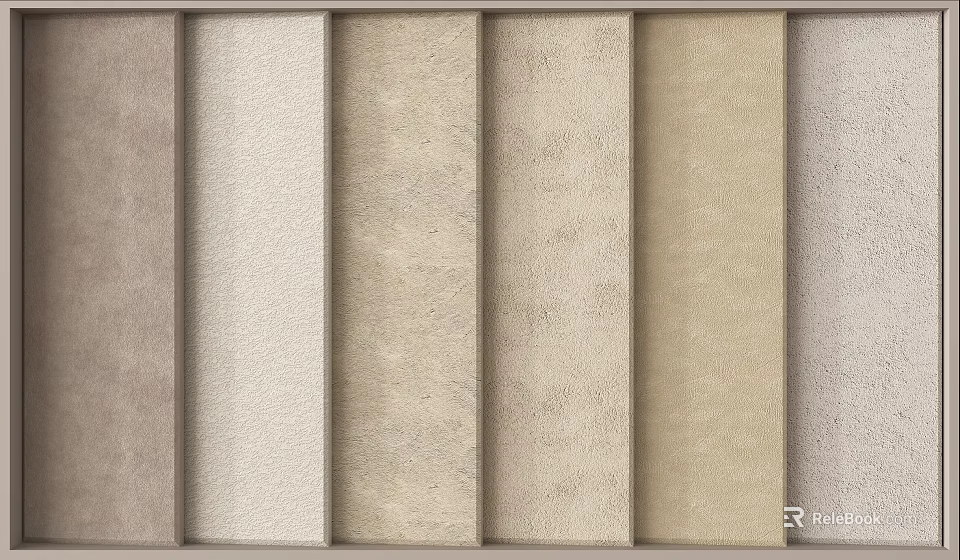 Various Interior Components With Different Textures And Neutral Color Tones 3d model