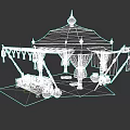 Traditional Style Commercial Complex Featuring Decorative Tapestries Tent And Clay Pots