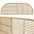 Natural Rattan Slatted Design For Arch Shaped Decor And Furniture Accents