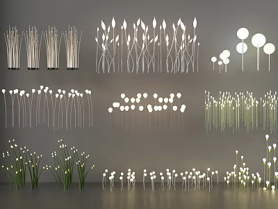 Landscape lights garden lights grass lights 3d model