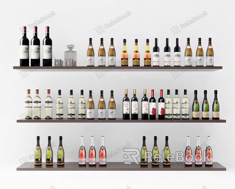 Modern Wine Wine Bottle Wine Bottle Beer Bottle Wine Bottle model