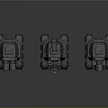 Detailed Military Vehicle Tank Models With Armored Body Tracked Wheels And Cannon Turrets