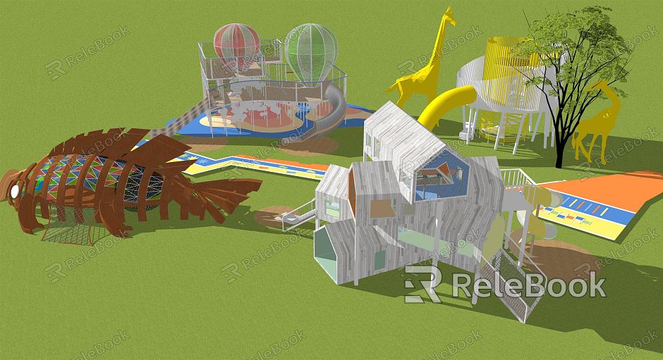 Modern amusement equipment children's playground equipment creative slide model