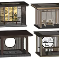 New Chinese-style pavilion porch pavilion 3d model
