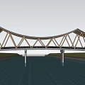 modern bridge landscape bridge arch bridge pedestrian bridge curve bridge landscape bridge waterfront landscape bridge wooden bridge 3d model