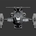 Silver Futuristic Sci-Fi Spaceship With Streamlined Design Cockpit Yellow Accents And Reflection On Dark Background