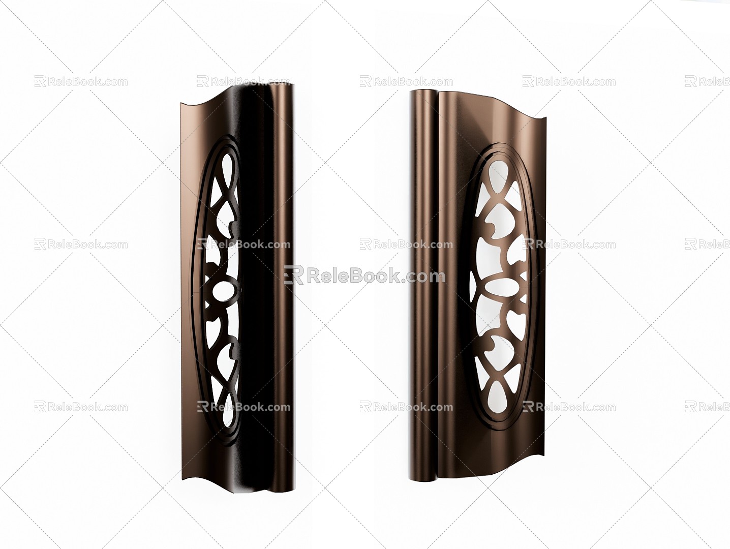 Jane ou door handle hardware handle 3d model