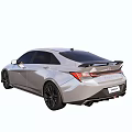 Sleek Silver Sporty Sedan Car With Black Wheels And Aerodynamic Design