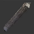 Natural Wood Stone Sliced Piece With Rough Surface Texture And Reflective Base