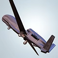 Smart Military Surveillance Drone Featuring US Air Force Logo And White Wings