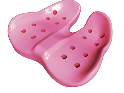 Pink Butterfly Shaped Plastic Seat With Holes For Comfortable Daily Use 3d model