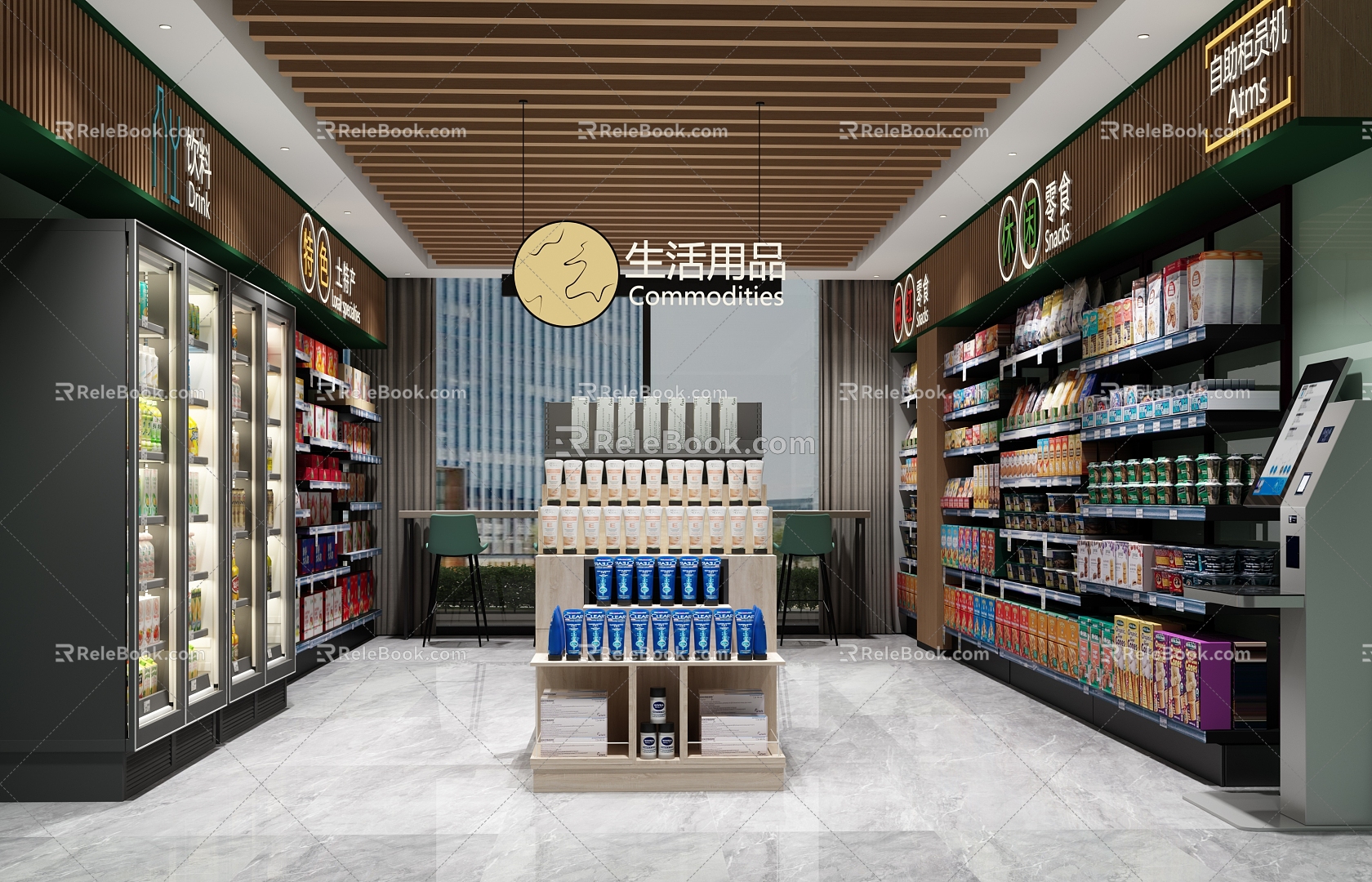 Supermarket 3d model