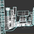 console terminal panel computer system monitor server 3d model