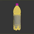 Food Grade Transparent Plastic Water Bottle With Spiral Design And White Cap For Drinking