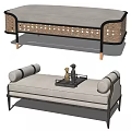 New Chinese Style Bed End Stool 3d model