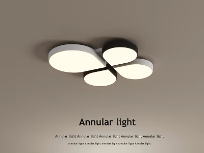 Modern Annular LED Circular Designer Ceiling Light with Stylish Design for Home Interiors 3d model