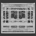 Modern Commercial Kitchen Appliance Glass Cover Display Case With Multiple Trays And Metal Stripe Design