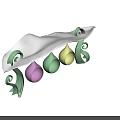 Colorful Playground Equipment With White Curved Canopy And Hanging Purple Green Yellow Pods