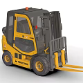 Jungheinrich Yellow Black Industrial Forklift With Cabin And Heavy Duty Tires