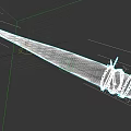 Old Rustic Wooden Baseball Bat Weapon Decorated With Wrapped Metal Chain