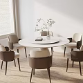 Modern table combination 3d model
