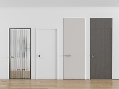 Modern swing door single door 3d model