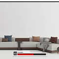 Modern corner sofa multiplayer sofa 3d model