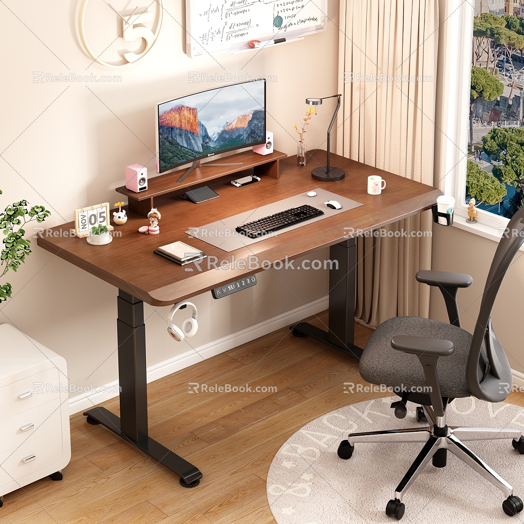 Multi-function computer desk chair display model