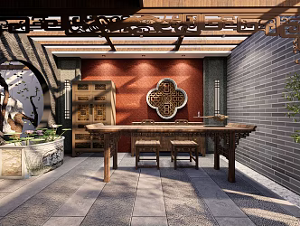 New Chinese Teahouse 3d model