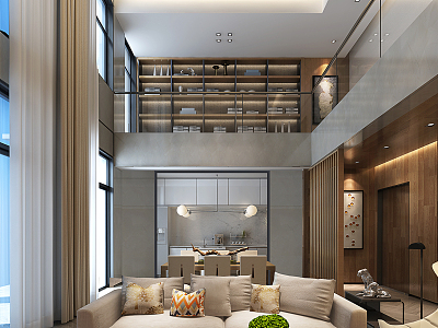 Modern Duplex Living Room model