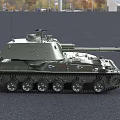 Silver Gray Military Tank Model With Turret Cannon And Tracks
