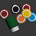 Small Colorful Plastic Bottles With White Caps In Various Colors For Daily Use