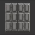 Gray Metal Storage Cabinets With Multiple Doors Layered Structure And Handles