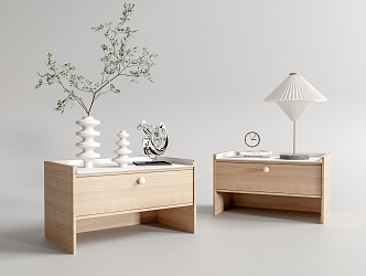 Nordic bedside table 3d model