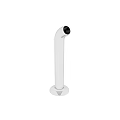 Sleek Modern Wall Mounted Stainless Steel Faucet With Long Spout And Single Handle Design