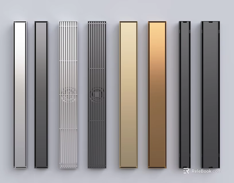 Modern Bathroom Accessories With Various Colors And Stylish Metal Designs For Home 3d model 
