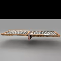 Rusty Metal Grating Structure With Gridded Pattern And Weathered Surface