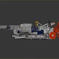 Detailed Space Machinery Model Showcasing Red Yellow And Gray Parts For Space Missions