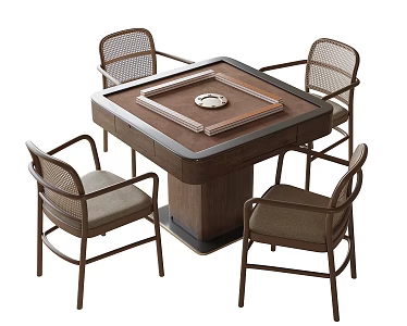New Chinese Mahjong Table and Chair 3d model