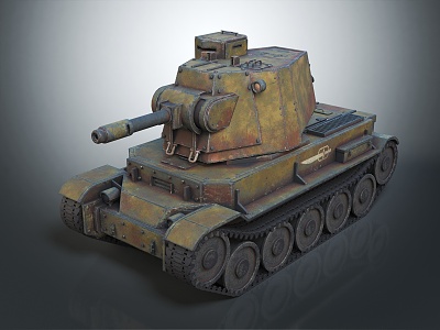 Modern Tank Light Tank Light Armored World War II Tank 3d model