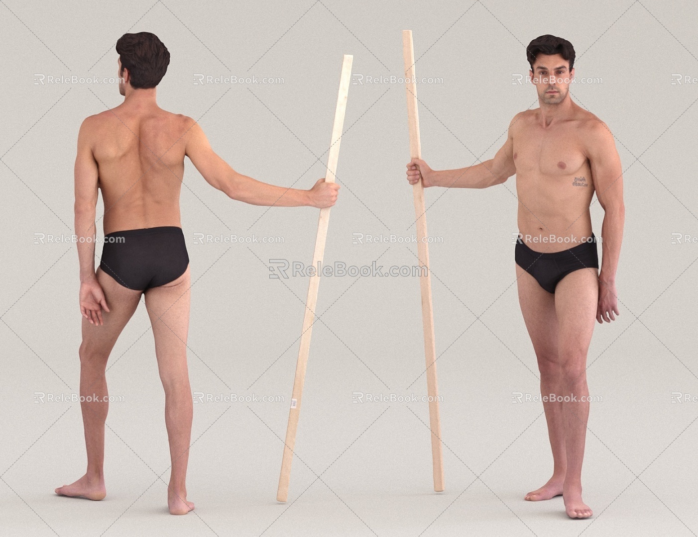 Men's Fitness Sports Body Shows Male Athletes 3d model