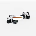 Two Vintage Film Cameras With Classic Design And Detachable Lenses