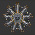 Industrial Mechanical Device Featuring Intricate Metal Components And Rotating Mechanisms 3d model