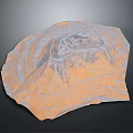 Scenic Rocky Landscape With Orange Gray Textured Rock Formation And Natural Irregular Shape
