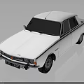 White Vintage Sedan With Retro Exterior Design And Shiny Classic Car Style